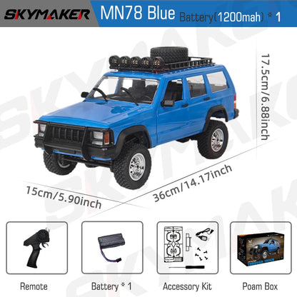 MN78 1:12 RC Car 4WD Off-Road RTR 2.4G Remote Control Truck for Boys Gift