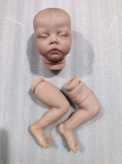 18inch Reborn Doll DIY Baby Parts Cloth Body Unpainted Sleeping Doll