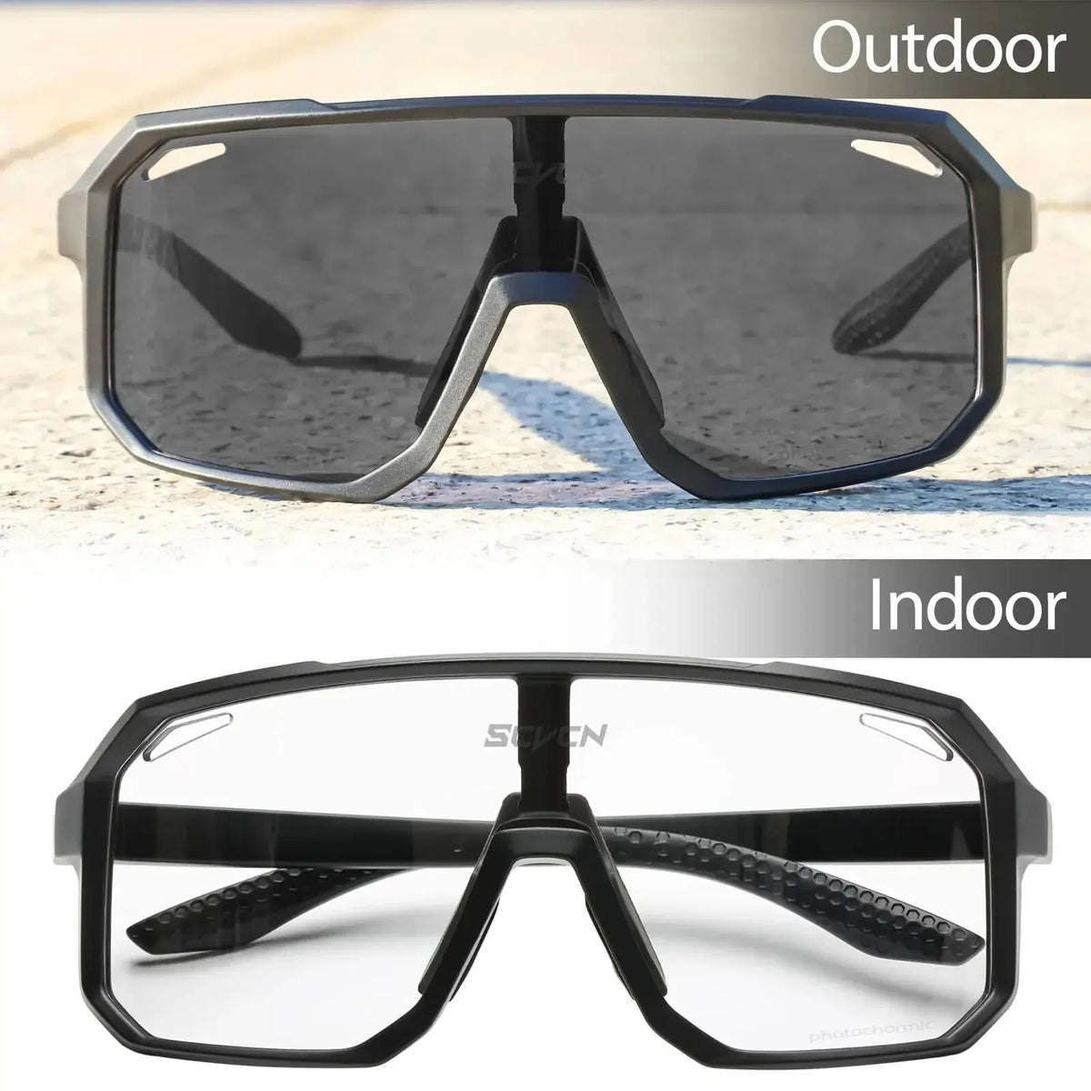 Bicycle Riding Sunglasses Photochromic Cycling Glasses Men Women MTB Road
