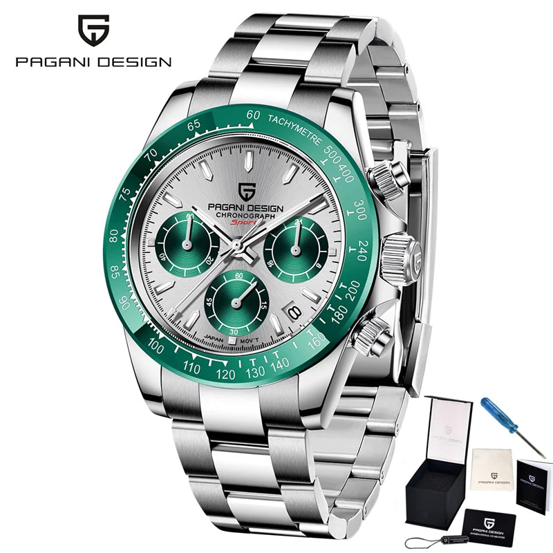 PAGANI Design Men’s Quartz Chronograph Watch VK63 Luxury Business 2024 Wristwatch