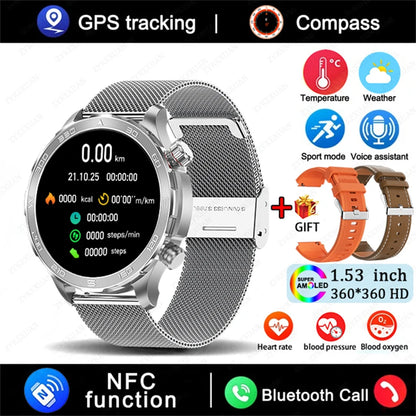 2025 Huawei Smart Watch Bluetooth Call AMOLED GPS NFC Waterproof Sports Men Women