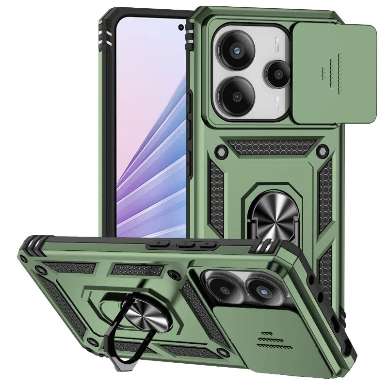 Xiaomi Redmi Note 10-14 Pro Shockproof Case Magnetic Ring Camera Cover