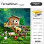 Realistic Animal Figure Toy Early Education Set - Baby Plant Recognition Kit Lion Tiger Elephant Panda Giraffe Animal Figure Toy