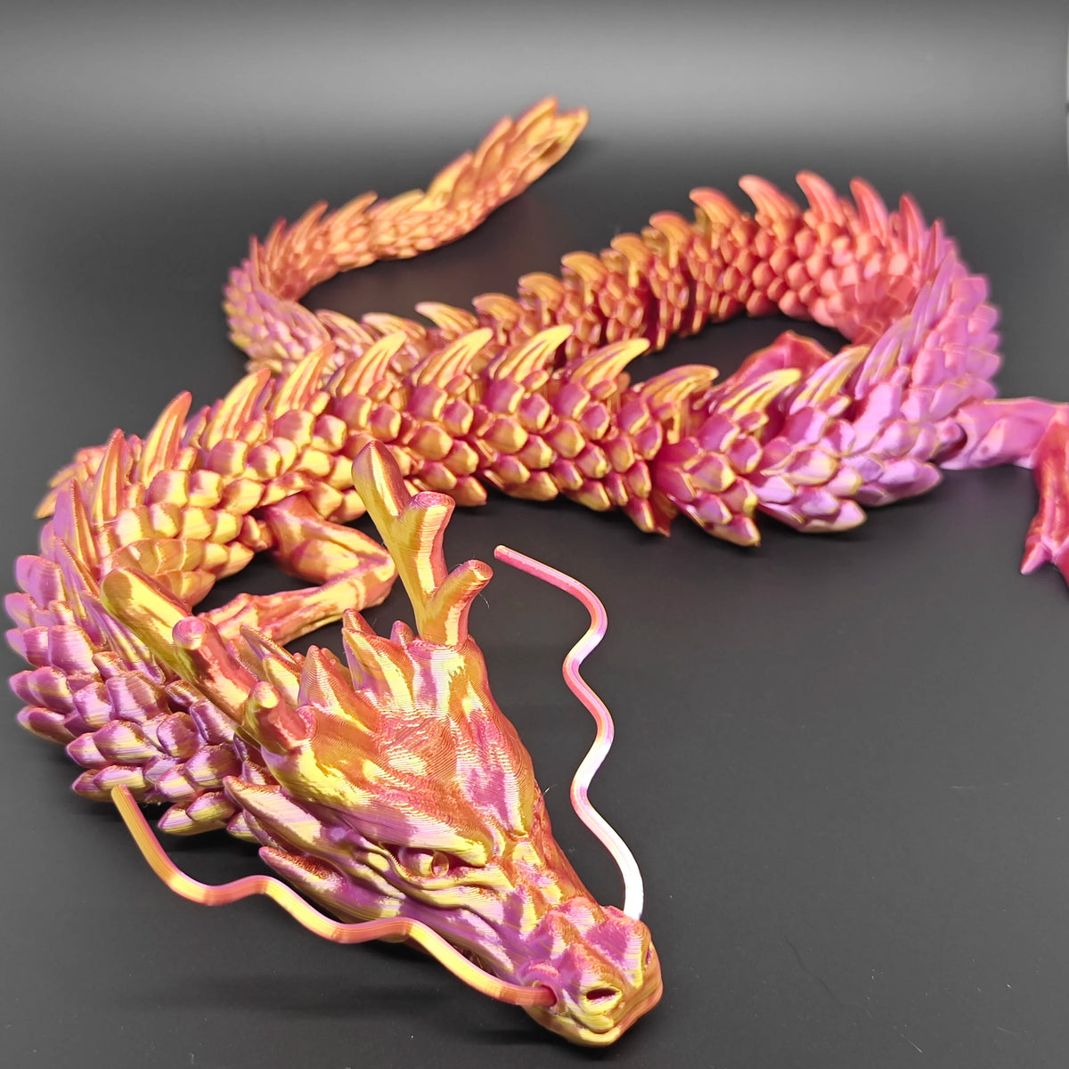 3D Printed Gem Dragon Crystal Fidget Toy Rotatable Articulated 88CM 60CM