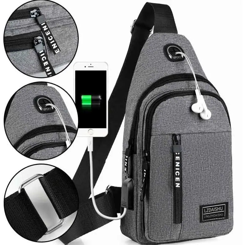 Waterproof Messenger Bag Men Chest Fashion Korean-Style Casual Bags