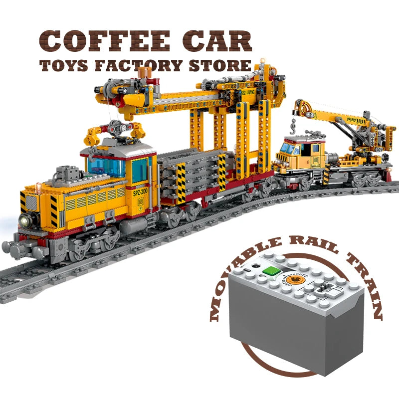 Technical City Power MOC Train Building Blocks 3D Railway Locomotive Model Toy Gift