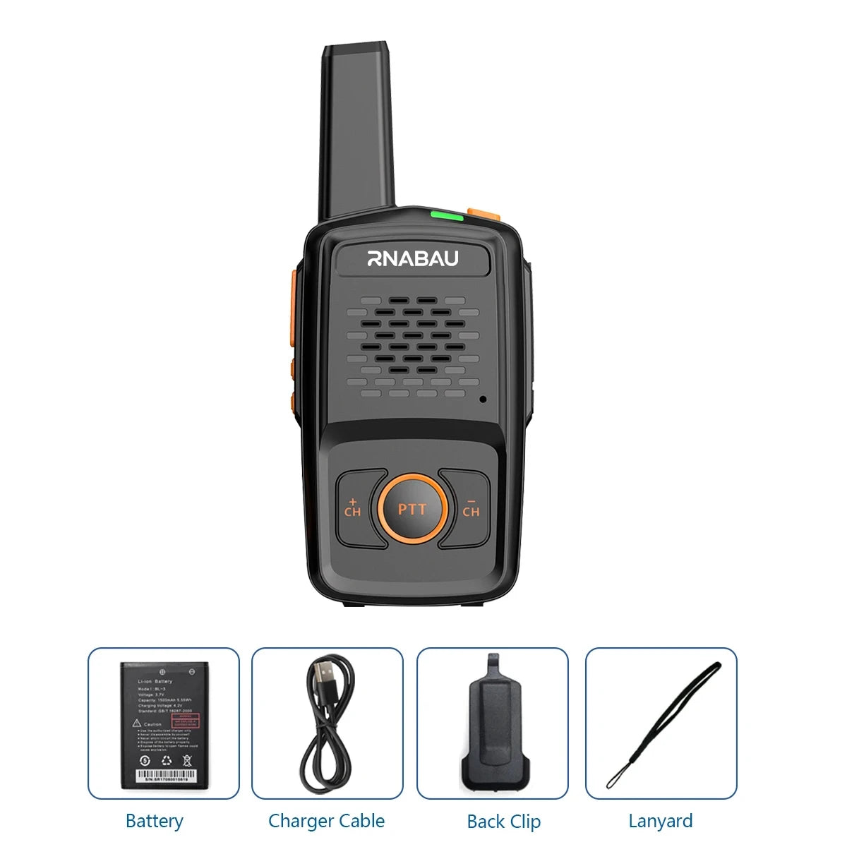 Mini Walkie Talkie UHF 16 Channels Two-Way Radio Long Range 5W MT-N1
