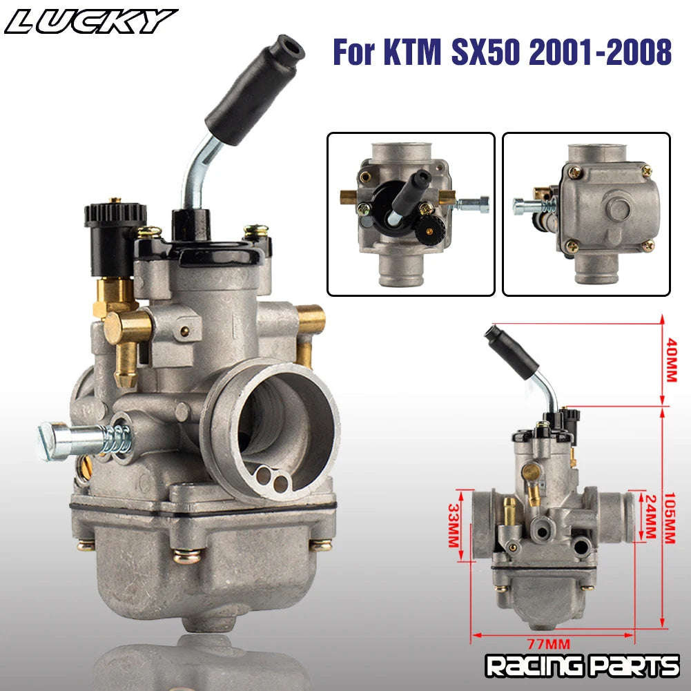 19mm Carburetor For KTM SX50 50cc 2001-2008 Dirt Pit Bike Engine Parts Accessory
