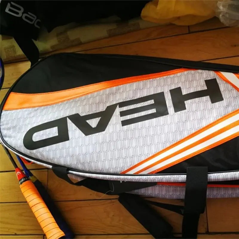 HEAD Tennis Rackets Bag Large Capacity 3-6 Pieces Tennis Backpack Badminton Gymbag Squash Racquet Bag With Separated Shoes Bag-EXPROTAS
