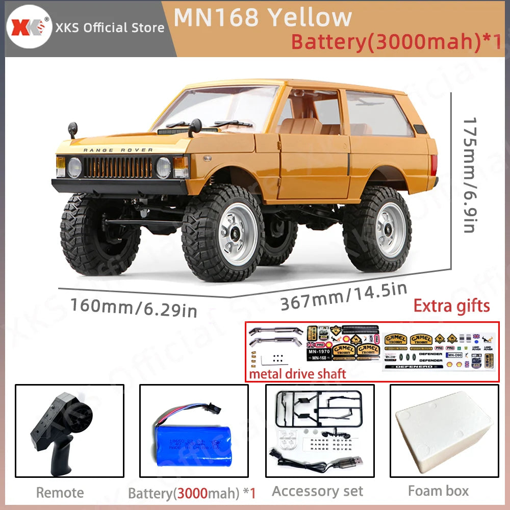 MN168 RC Car 1:12 Full Scale RTR Version MN Model 2.4G 4WD 280 Motor Proportional Off-Road RC Remote Control Car for Boys Gifts-EXPROTAS