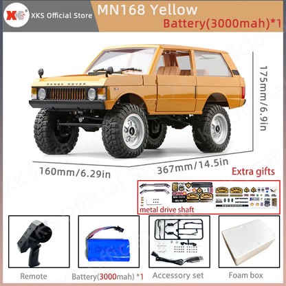 MN168 RC Car 1:12 Full Scale RTR Version MN Model 2.4G 4WD 280 Motor Proportional Off-Road RC Remote Control Car for Boys Gifts-EXPROTAS