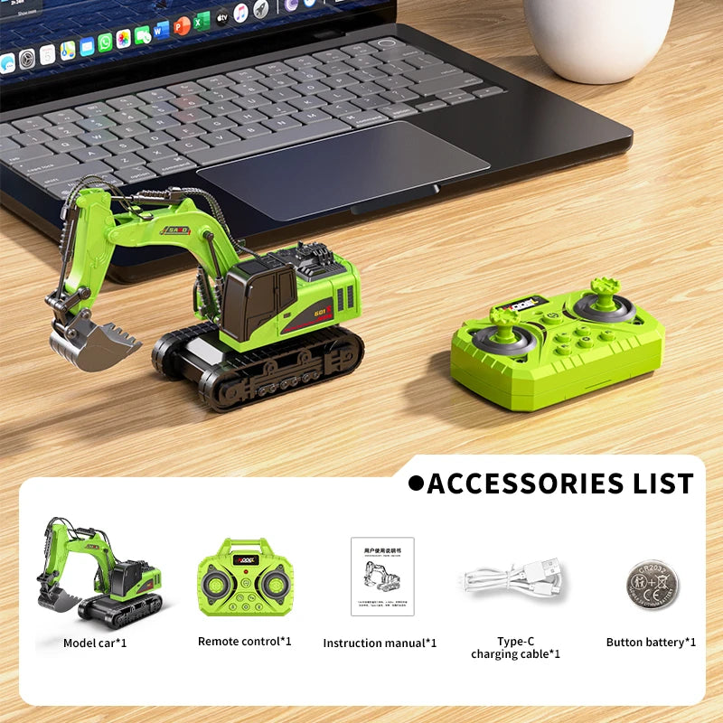 Bluetooth Remote Control Car 1:64 Mini Crane Forklift Alloy Toy