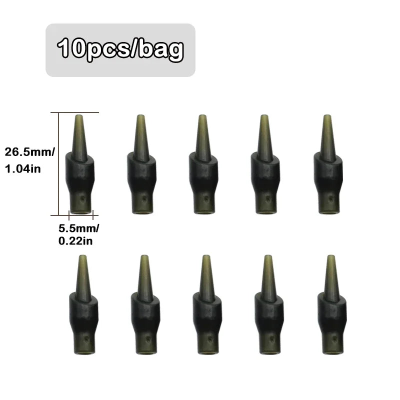 10 Sets Carp Fishing Rig Rings Clips Quick Change Swivel Links Tackle Kit