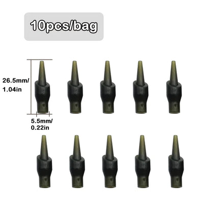 10 Sets Carp Fishing Rig Rings Clips Quick Change Swivel Links Tackle Kit