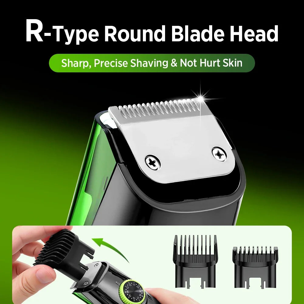 Rechargeable Beard Trimmer Vacuum Men Adjustable Length Cordless Clipper