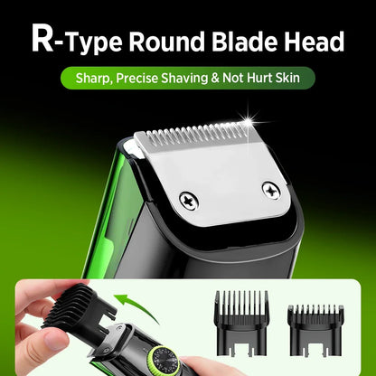Rechargeable Beard Trimmer Vacuum Men Adjustable Length Cordless Clipper