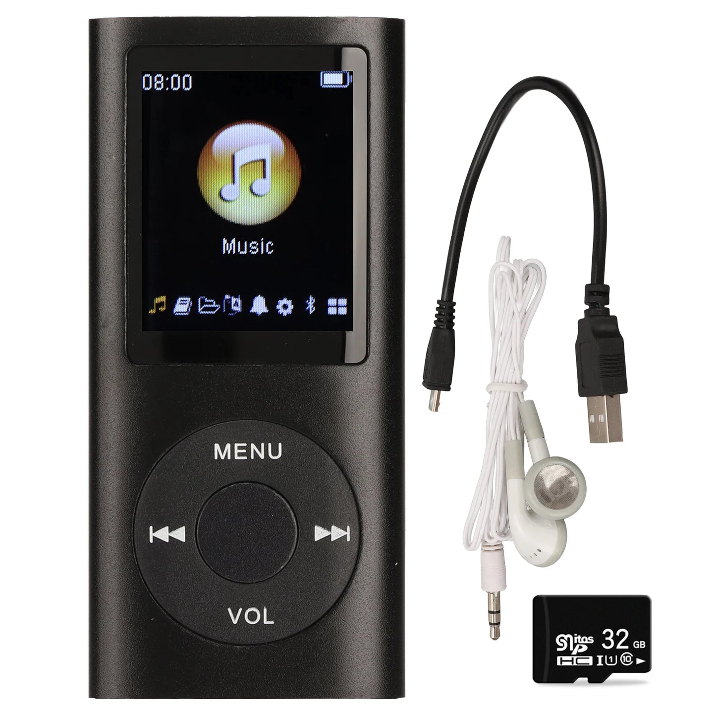 1.8" LCD MP3 Music Player Slim Portable Lossless Sound Multi-Function