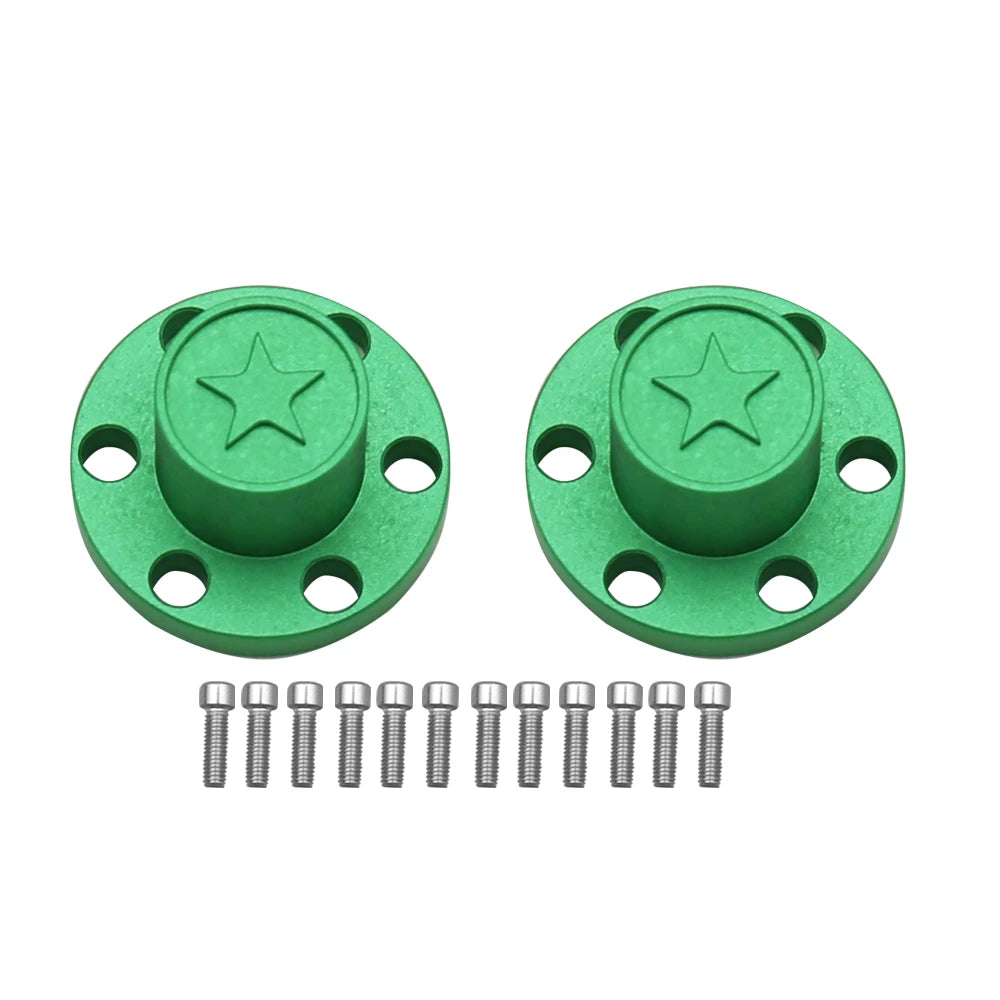 1/10 RC Crawler Metal Wheel Center Dust Caps 6-Hole for 1.9" & 2.2" Wheels - EXPROTAS