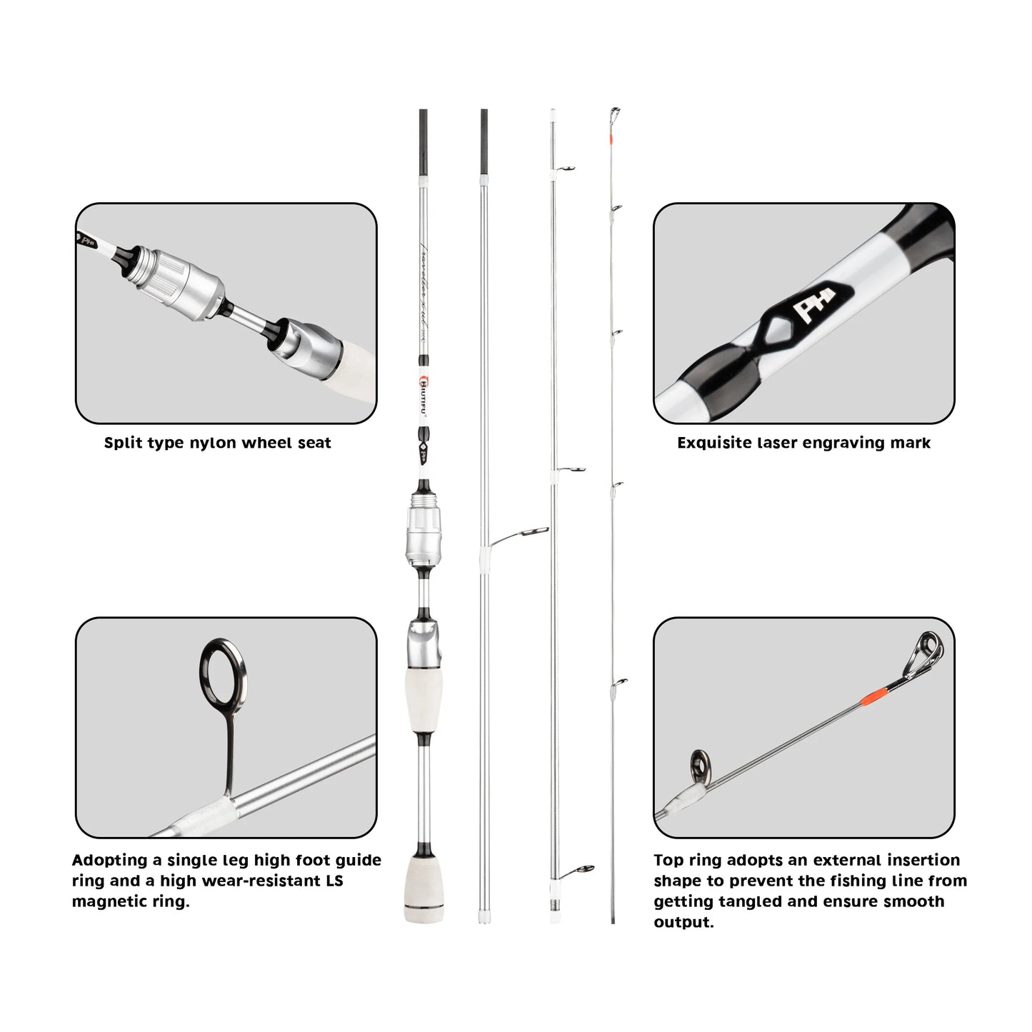 2.1m Lightweight Carbon Fishing Rod Portable Travel for Beginners Lure