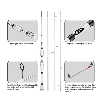2.1m Lightweight Carbon Fishing Rod Portable Travel for Beginners Lure
