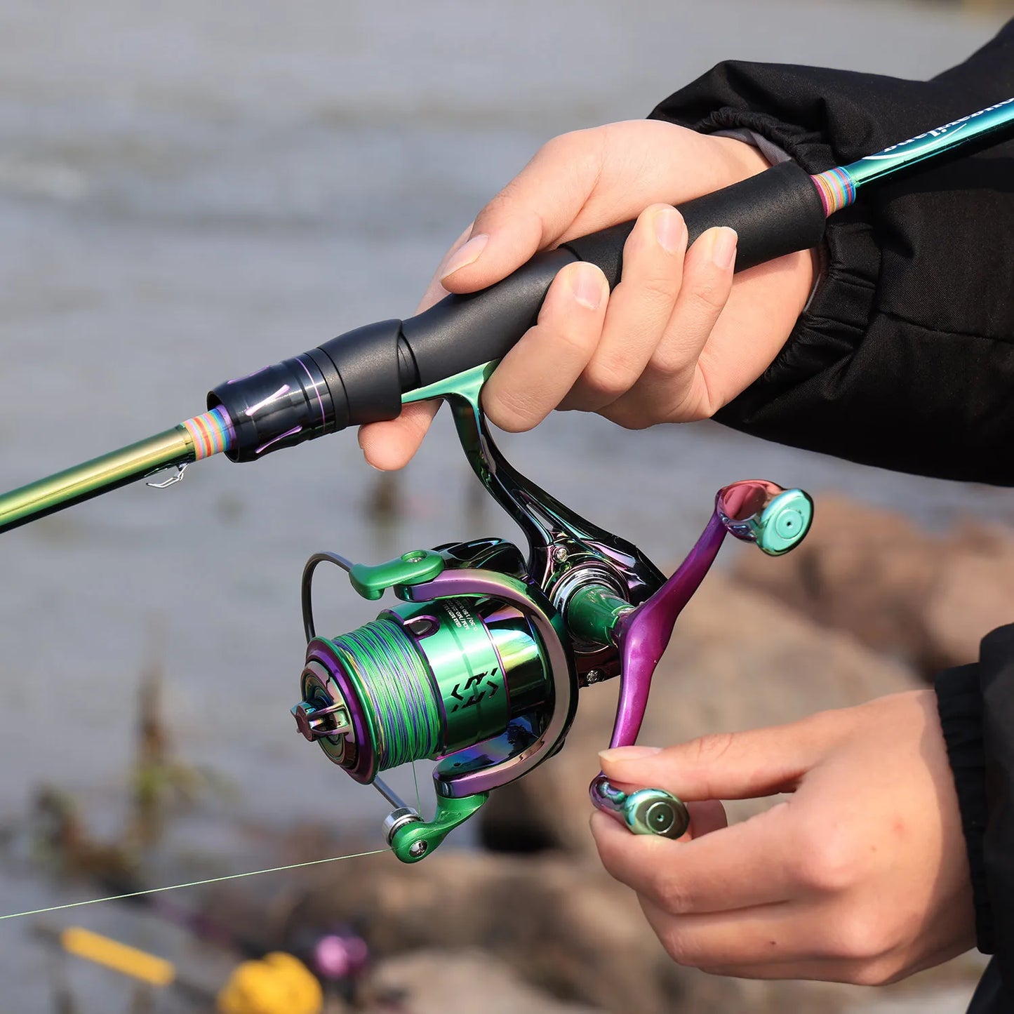 Sougayilang Spinning Fishing Reel 5.0:1 Gear Ratio 8kg Max Drag Metal Spool Foldable Double Arm Freshwater Saltwater