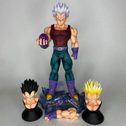 31cm Dragon Ball GT Baby Vegeta Figure Replace Heads Arms PVC GK Statue Toy
