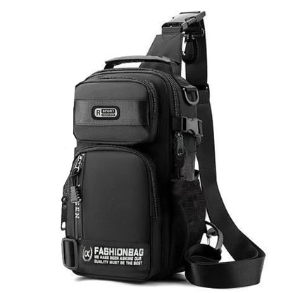 Men's Chest Bag Waterproof Crossbody Sling Backpack Travel Outdoor USB
