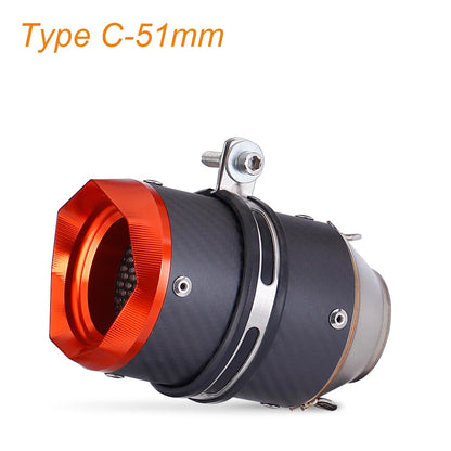 51mm Universal Slip On Motorcycle GP Exhaust CNC Carbon Fiber Escape Muffler For Kawasaki Z900 FZ6 RC390 S1000XR-EXPROTAS