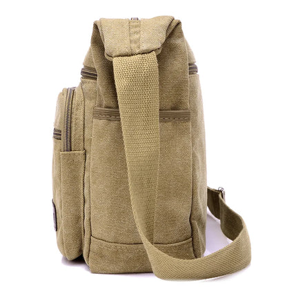 Men's Canvas Shoulder Bag Crossbody Tote Travel Messenger Fashion Handbag