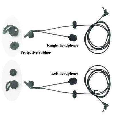 3.5mm Plug Referee Intercom Headset Judger Use Motorcycle Referee Earphone Football Referee Black Interphone Headphone