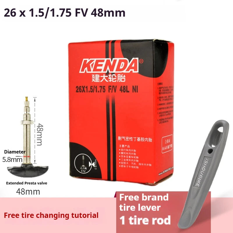 Inner Tube KENDA 26 Inch MTB  Butyl Rubber AV FV 32/36/48mm 1.25-2.4 Tyres