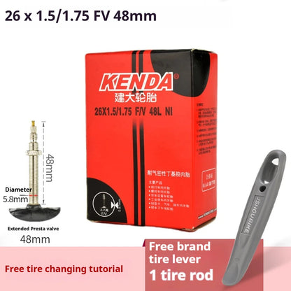 Inner Tube KENDA 26 Inch MTB  Butyl Rubber AV FV 32/36/48mm 1.25-2.4 Tyres