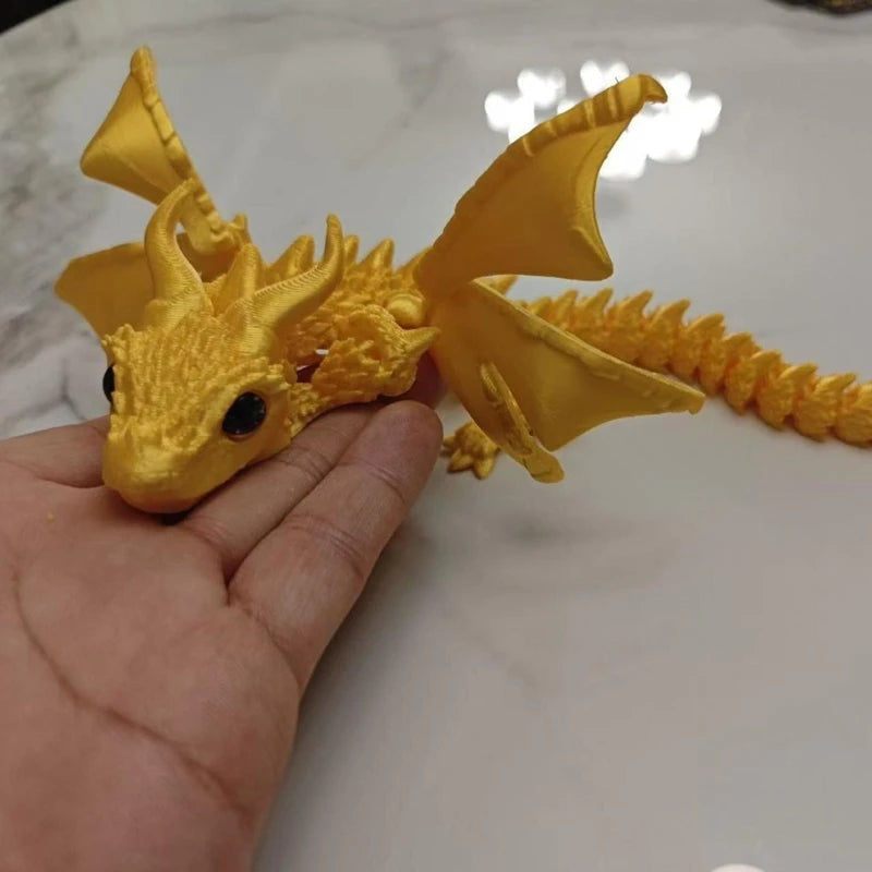 3D Printed Wyvern Dragon Model Articulated Desktop Ornament Collectible