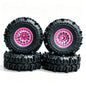 4PCS Beadlock Wheel Tyres for RC Crawler 1/18 TRX4M SCX24 FCX24
