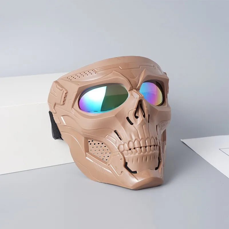 Motorcycle Skull Mask Goggles Windproof Outdoor Riding Glasses Tactical
