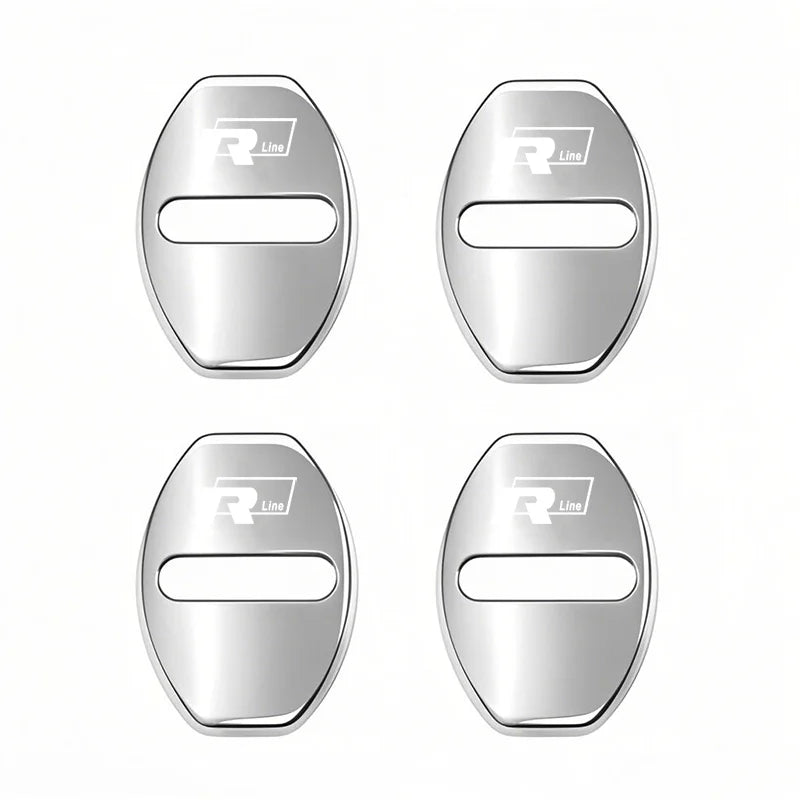 4Pcs Car Door Lock Cover Protective Buckle Sticker for VW Golf MK6