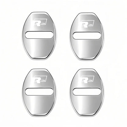 4Pcs Car Door Lock Cover Protective Buckle Sticker for VW Golf MK6