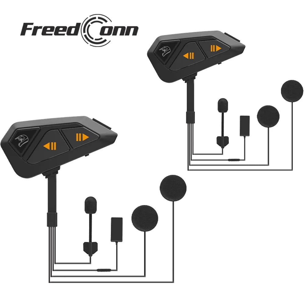 Freedconn FG Motorcycle Helmet Bluetooth Intercom 1000m 10 Riders FM Radio