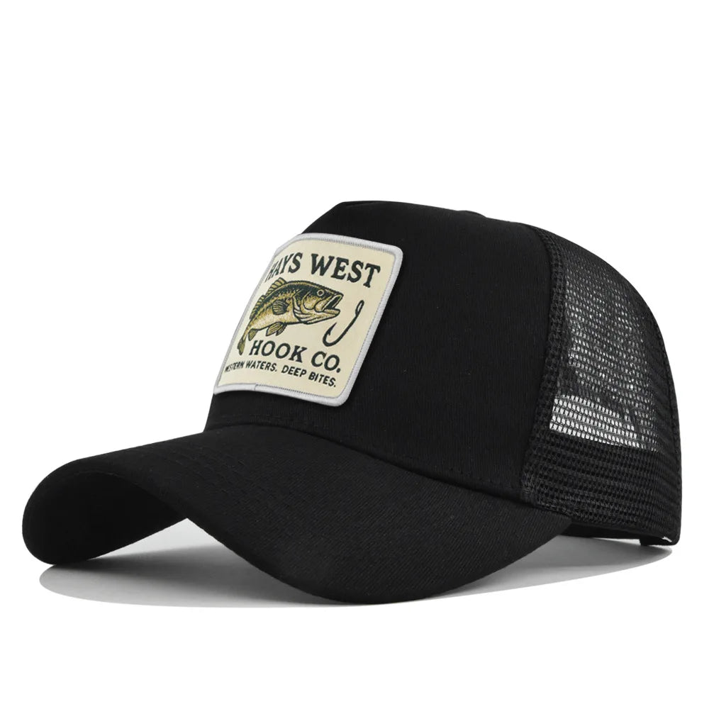 Mesh Fishing Cap Snapback Trucker Hat Breathable Unisex Outdoor