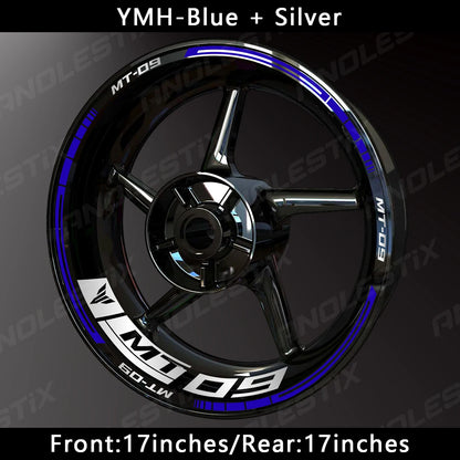 Reflective Motorcycle Wheel Sticker Hub Decal Rim Stripe Tape for YAMAHA MT-09