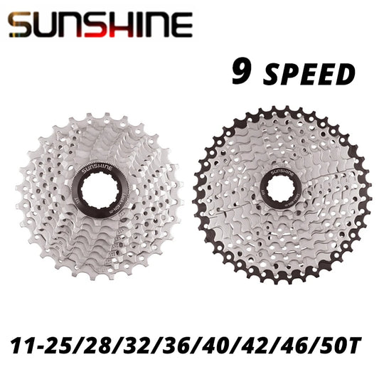 SUNSHINE 9-Speed MTB Cassette 11-25T to 11-50T Shimano/SRAM Compatible