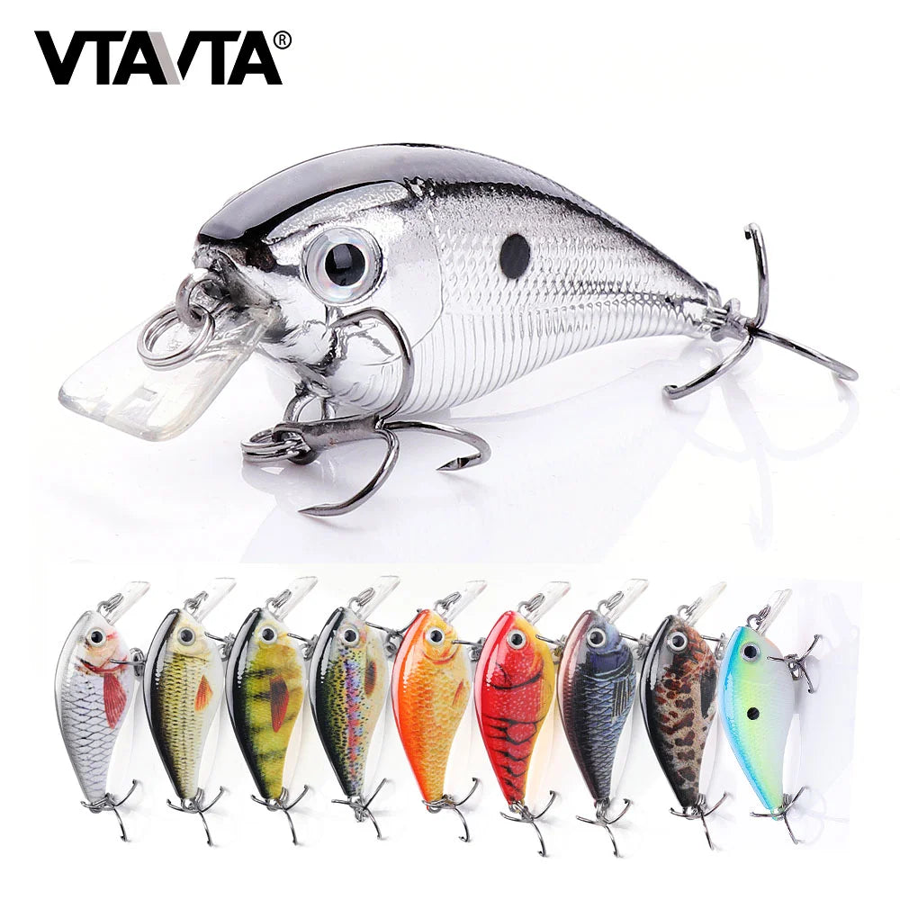 Fishing Lure 5cm/7cm Crankbait Minnow Wobbler for Pike Bass Perch Tackle