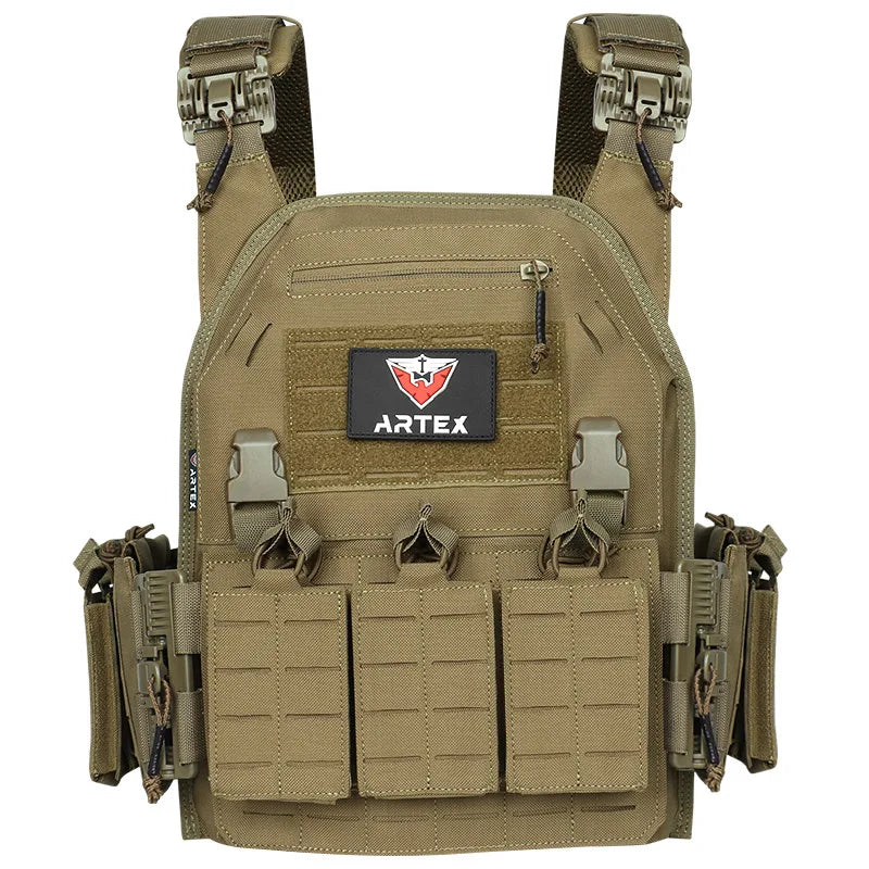Ranger Green Carrier Vest Quick Release Molle Tactical Security Plate
