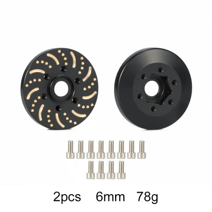 Brass 12mm Hex Wheel Weights Brake Disc Adapters for 1.9 2.2 RC Crawler