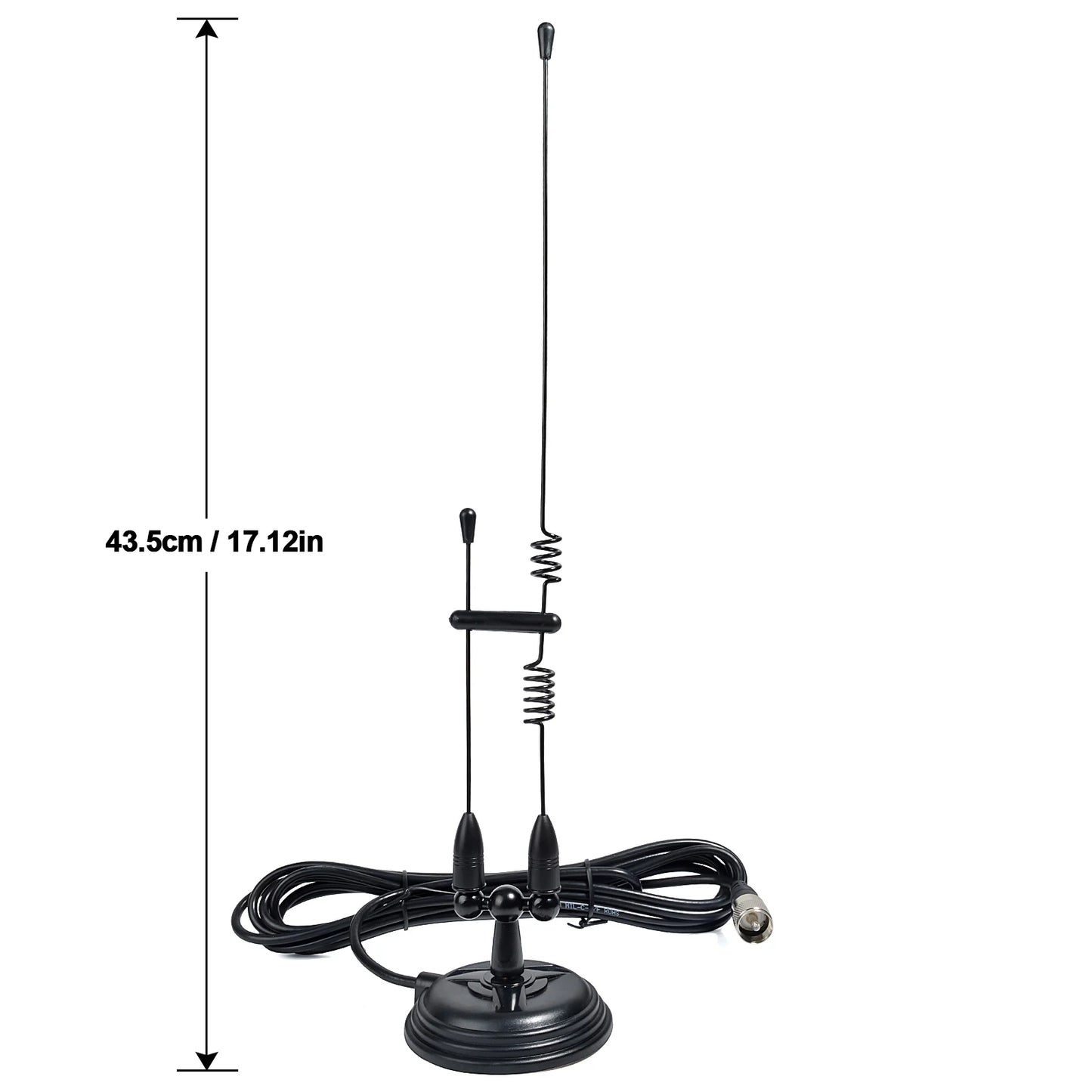 Dual Band Magnetic Antenna | 2m VHF/UHF Base Whip with RG58 Coax & Mount 13ft
