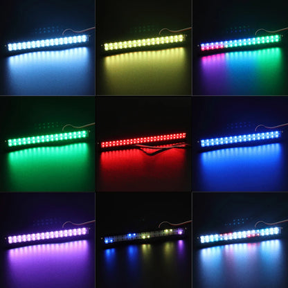 RC Crawler Roof LED Light Bar White Coloured Adjustable Modes 1/10 TRX4 SCX10