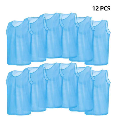 12PCS Kids Quick Dry Basketball Soccer Training Bibs Jersey Pinnie Vest