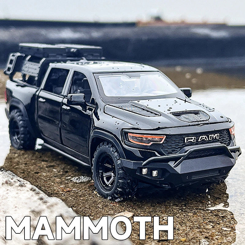 1:32 Dodge RAM 1000 TRX Mammoth Alloy Model Sound Light Toy Pickup