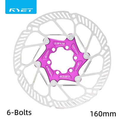 RYET Ultralight Floating Disc Rotor 140/160mm 6-Bolt Center Lock for MTB Road Bike