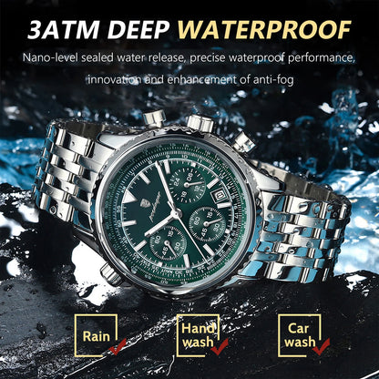 POEDAGAR Luxury Military Watch for Men Waterproof Luminous Date Chronograph Man Watch Sport Quartz Stainless Steel Men's Watches-EXPROTAS